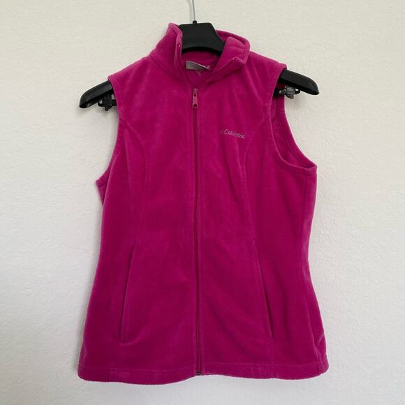 Columbia Benton Springs Fleece Vest Pink‎ Small - Picture 1 of 7